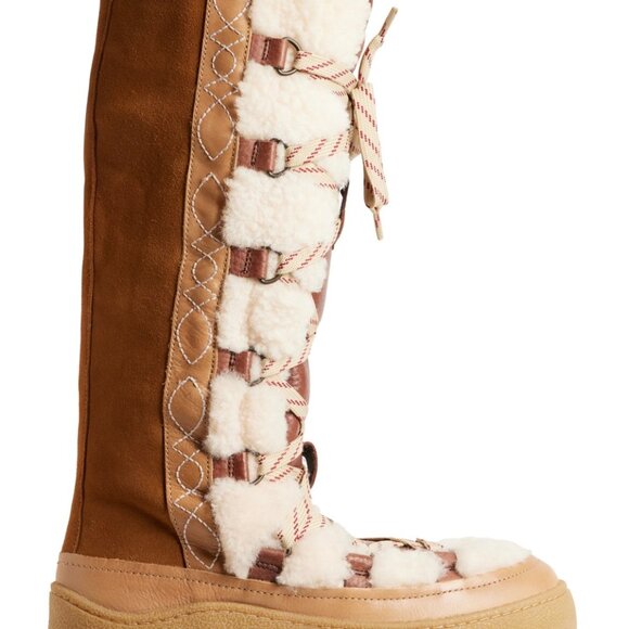 Free People Wilder Mukluk Genuine Shearling Boots Flatform NIB Retail $258 - Picture 6 of 10